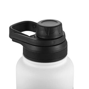 HAYATY Sports Water Bottle - 32 Oz, (Spout Lid), Leak Proof, Vacuum Insulated Stainless Steel, Double Walled, Thermo Mug, Metal Canteen (White)