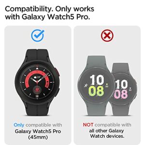 Spigen Rugged Armor Pro Designed for Samsung Galaxy Watch 5 Pro Band with Case Protector 45mm (2022) - Black