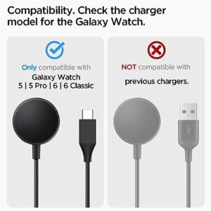 Spigen S353 Designed for Galaxy Watch 6 40, 44mm / Galaxy Watch 6 Classic 43, 47mm / Galaxy Watch 5 40, 44mm / Galaxy Watch 5 Pro 45mm Charger Stand - Black