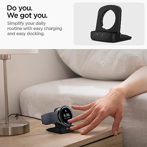 Spigen S353 Designed for Galaxy Watch 6 40, 44mm / Galaxy Watch 6 Classic 43, 47mm / Galaxy Watch 5 40, 44mm / Galaxy Watch 5 Pro 45mm Charger Stand - Black