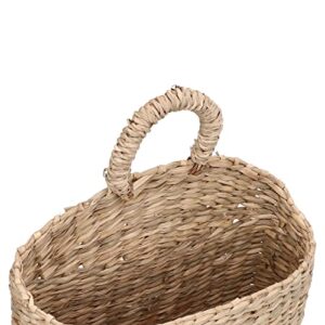 2Pcs Rustic Magazine Basket, Magazine Storage Basket Magazine Basket with Handles Wall Hanging Storage Basket Decorative Baskets