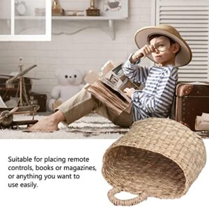 2Pcs Rustic Magazine Basket, Magazine Storage Basket Magazine Basket with Handles Wall Hanging Storage Basket Decorative Baskets