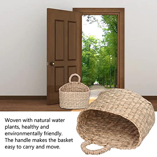 2Pcs Rustic Magazine Basket, Magazine Storage Basket Magazine Basket with Handles Wall Hanging Storage Basket Decorative Baskets
