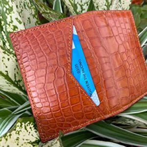 Vietnam Double side Brown Crocodile Alligator leather skin Credit Cardholder, leather credit cardcase, leather creditcard cover