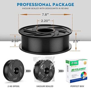 Ikaufen PLA Filament 1.75mm 3D Printer Filament PLA 3D Printing Materials 1Kg Dimensional Accuracy +/- 0.05mm Black