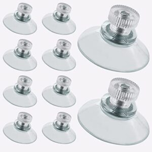 sucker cup jianling 10pcs 1.1" pvc suction cup glass suction pads with thread clear screw hooks sucker kitchen bathroom window wall car hooks