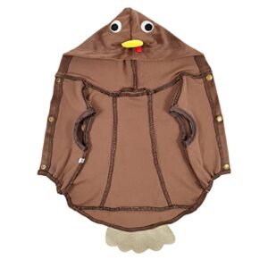 NACOCO Dog Turkey Costume Halloween Thanksgiving Clothes Pet Costume Warm Apparel Puppy Coat Fleece Hoodie Classic Bird for Small Dogs and Cats (Medium)