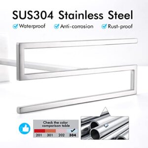 KES Hand Towel Stand with Marble Base, S-Shape Towel Rack Free Standing Hand Towel Holder for Bathroom Countertop SUS304 Stainless Steel Brushed Finish, BTH223-2