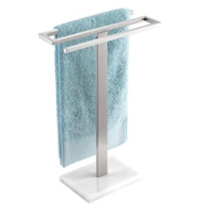 KES Hand Towel Stand with Marble Base, S-Shape Towel Rack Free Standing Hand Towel Holder for Bathroom Countertop SUS304 Stainless Steel Brushed Finish, BTH223-2