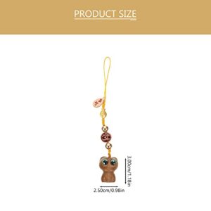 DECHOUS Wooden Cat Pendant Cellphone Strap Pendant Vintage Japanese Luck Cat Phone Cords Phone Hanging Charm Keychains Decor