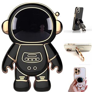 cute phone stand holder,creative astronaut design foldable cell phone kickstand for desk,bling creative phone ring compatible all phones and tablets for girls women,adjustable retro tablet phone stand