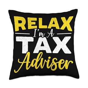 tax consultant accounting stemi apparel relax adviser cpa accounting tax consultant throw pillow, 18x18, multicolor