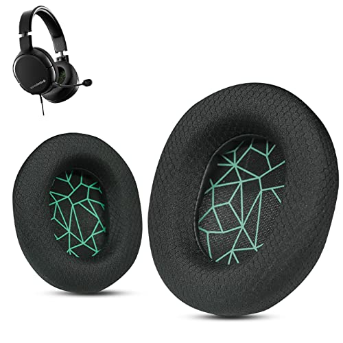 Krone Kalpasmos Steelseries Arctis 7 Replacement Earpads, Fabric Replacement Earpads Ear fit SteelSeries Arctis Wirelss Arctis 1, Pro, 3, 5, 7, 7+, 7p, 7X, 9, Prime All Models Wireless Headset, Green