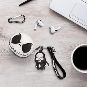 MOLOSLEEVE AirPods Pro 2nd/1st Generation Case Cover with Keychain, Luminous Skull case Compatible with Airpods Pro Cases, Cute Funny Anime Case for Airpods Pro