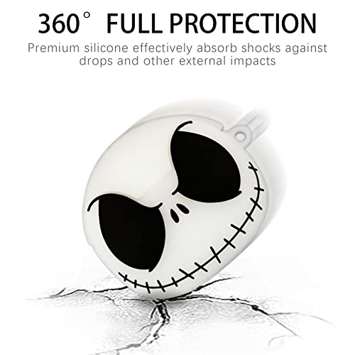 MOLOSLEEVE AirPods Pro 2nd/1st Generation Case Cover with Keychain, Luminous Skull case Compatible with Airpods Pro Cases, Cute Funny Anime Case for Airpods Pro