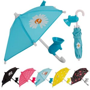 cute phone umbrella for sun, universal adjustable piggy phone sun shade cover, fashion stand sun visor with silicone suction cup mount cell phone holder, anti-refection glare sun shield(skyblue)