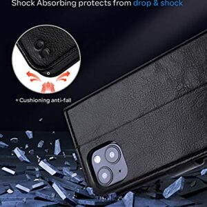 OCASE iPhone 14 Plus Wallet Case, Durable PU Leather Flip Folio Case with 3 Card Holders, RFID Blocking, Shockproof TPU Inner Shell, Protective Phone Cover Women Men for iPhone 14 Plus 6.7 Inch, Black