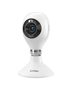 zosi c611 2k wifi indoor home security camera for baby monitor/nanny/pet cam with phone app,night vision,2-way audio,motion detection,cloud & sd card storage,works with alexa,24/7 surveillance
