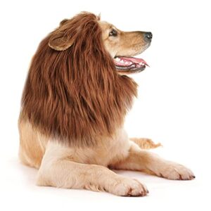 dog halloween costumes lion mane for dog halloween party realistic and funny lion wig clothes for large medium sized dogs for cosplay