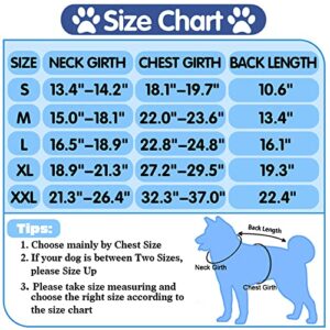 EMUST Dog Cold Weather Coat, Waterproof Dog Jackets for Large Dogs with Reflective Strip, Cozy Large Dog Coats for Winter, Thick Windproof Dog Winter Clothes for Puppy, L/Blue