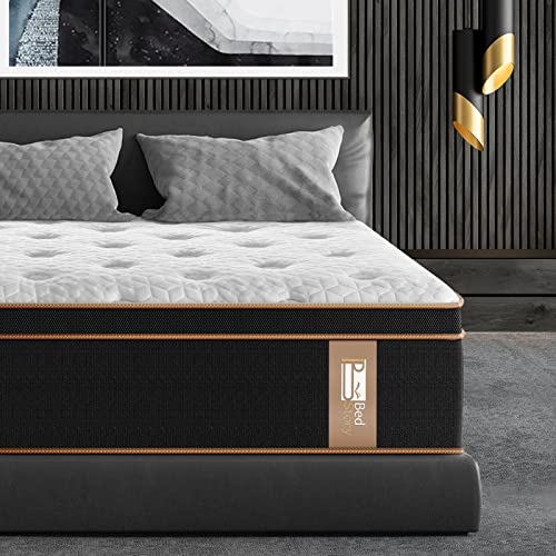 BedStory Twin Mattress in a Box 12 Inch Gel Memory Foam Hybrid Mattress, Individual Pocket Springs Bed for Motion Isolation & Pain Relief, Enhanced Cooling Bamboo Charcoa Infused, Medium Firm