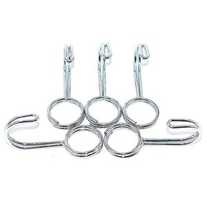 zhome stainless steel coat hook hat bag keys rack/rope hooks cord hooks hanging hooks for kitchen, work shop, bathroom, garden 5 pcs