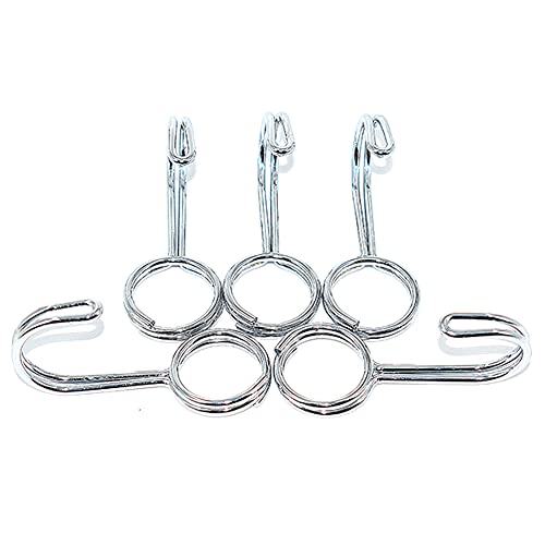 ZHome Stainless Steel Coat Hook Hat Bag Keys Rack/Rope Hooks Cord Hooks Hanging Hooks for Kitchen, Work Shop, Bathroom, Garden 5 Pcs