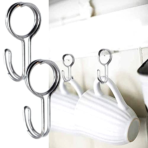 ZHome Stainless Steel Coat Hook Hat Bag Keys Rack/Rope Hooks Cord Hooks Hanging Hooks for Kitchen, Work Shop, Bathroom, Garden 5 Pcs