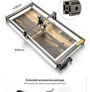 ATOMSTACK Laser Engraver S10 Pro, 10W Output Power Engraving Cutting Machine with 0.06 * 0.08mm Dual Compressed Spot for Wood and Metal, Acrylic, Leather, Black