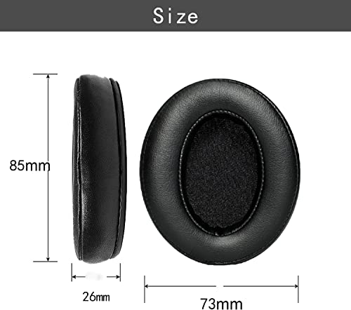 Aiivioll Compatible with Sennheiser Momentum 2.0 Ear Cushions, Isolating Headphone Cushion Memory Foam Replacement Earpads (Black +Black Net)