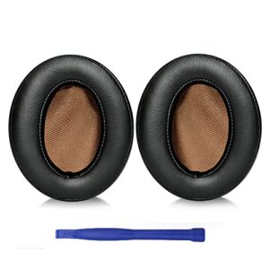 aiivioll compatible with sennheiser momentum 2.0 ear cushions, isolating headphone cushion memory foam replacement earpads (black+brown net)