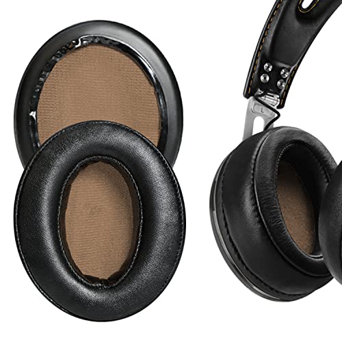 Aiivioll Compatible with Sennheiser Momentum 2.0 Ear Cushions, Isolating Headphone Cushion Memory Foam Replacement Earpads (Black+Brown Net)