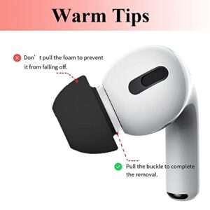 3 Pair Replacement Earbuds with Noise Reduction Hole Soft Silicone Earplug Ear Tips Compatible with Airpods Pro Bluetooth Earphone(S/M/L,Black