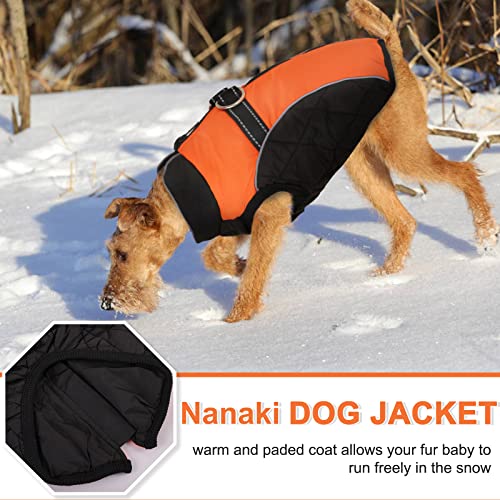 Dog Winter Vest, Windproof Doggy Warm Jacket Padded Puppy Jacket Harness Pet Apparel Cold Weather Coat for Small Medium Large Dogs(S)