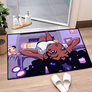 black girl area rug for bedroom african american girls and boys floor rugs for living room playroom cartoon art home decor soft small carpets yoga mats for women afro purple 35/''x 23/''(2 x 3 feet)