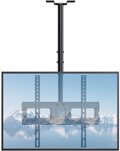 pipishell ceiling tv mount for most 26-55 inch lcd led oled qled 4k tvs, hanging tv monitor ceiling mount bracket height adjustable tilt swivel holds up to 60lbs max vesa 400x400mm