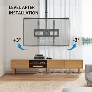 Pipishell Ceiling TV Mount for Most 26-55 Inch LCD LED OLED QLED 4K TVs, Hanging TV Monitor Ceiling Mount Bracket Height Adjustable Tilt Swivel Holds up to 60lbs Max VESA 400X400mm