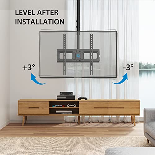 Pipishell Ceiling TV Mount for Most 26-55 Inch LCD LED OLED QLED 4K TVs, Hanging TV Monitor Ceiling Mount Bracket Height Adjustable Tilt Swivel Holds up to 60lbs Max VESA 400X400mm