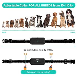 Dog Training Collar with Remote, Shock Collar for Dogs with Vibration and Beep Modes, Rechargeable Transmitter with Security Lock, Waterproof Collar, 99 Adjustable Levels – All Breeds, Sizes