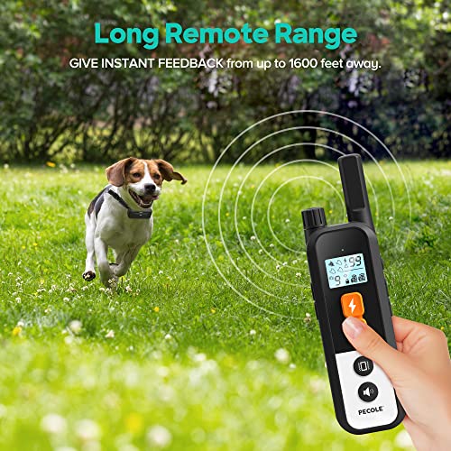 Dog Training Collar with Remote, Shock Collar for Dogs with Vibration and Beep Modes, Rechargeable Transmitter with Security Lock, Waterproof Collar, 99 Adjustable Levels – All Breeds, Sizes