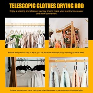 DOITOOL Closet Rod Clothesline Prop Reach Stick Closet Pole, Clothes Hook Pole, Retractable Closet Pole for Outdoor Clothesline, Closet, Ceiling, Shelf Clothes Hanger Rod Coat Hanger