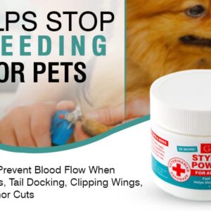 G.B.S 5 oz Styptic Powder for Animals Dogs with Sealed Top + Scoop, Cats & Birds Cutting Nails - Stop Bleeding Styptic Clotting Blood Powder – Easy to Apply