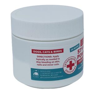 G.B.S 5 oz Styptic Powder for Animals Dogs with Sealed Top + Scoop, Cats & Birds Cutting Nails - Stop Bleeding Styptic Clotting Blood Powder – Easy to Apply