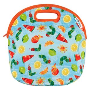 fun kins insulated lunch bag for kids | durable, machine washable | premium quality | interior pocket & name tag | large size lunch bag (world of eric carle, citrus)
