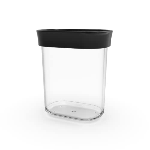 HELSIM Black Small 3-Piece Airtight Containers Set with Snap Seal Lids for Storage, Lunch, and Meal Prep, Dishwasher Safe