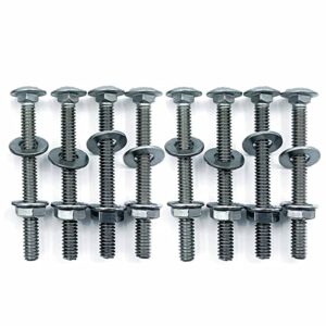 inghome (8pcs) 304 stainless universal bed frame hardware nuts and bolts 2-1/2'' long, carriage bolts, bolts and nuts kit (8(short 2-1/2 inches))