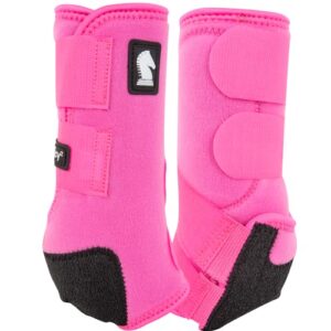 classic equine legacy2 hind support boots, hot pink, small