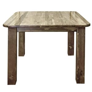 Montana Woodworks, Stain & Clear Lacquer Finish Homestead Collection 4-Post Dining Table, Square, Brown