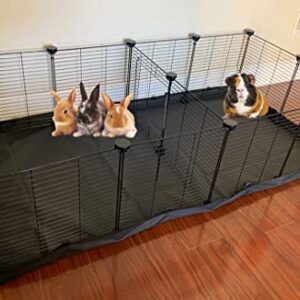 48" Extra Large Dwarf Rabbit Habitat Guinea Pig Play Yard Hamster Critters Turtle Enclosure Center Divider Room Door Mouse Mice Bunny with Bottom Canvas