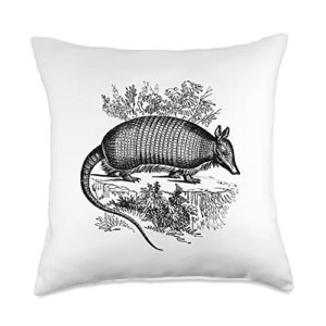 moon mouse apparel western armadillo print throw pillow, 18x18, multicolor